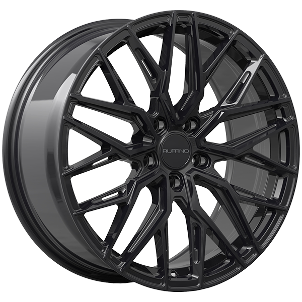 Ruffino Wheels - Glory - Black - Gloss Black - 19" x 8.5", 35 Offset, 5x114.3 (Bolt pattern), 73.1mm HUB