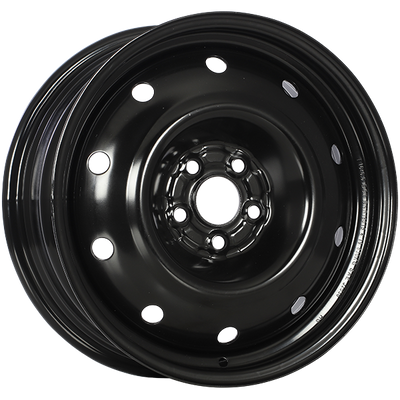 RNB - STEEL WHEEL - Black - Black E-Coating - 16" x 6.5", 48 Offset, 5x100 (Bolt pattern), 56.1mm HUB