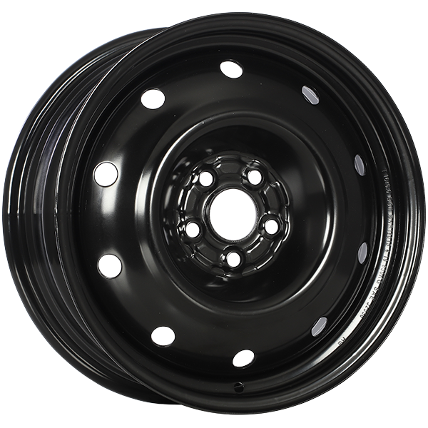 RNB - STEEL WHEEL - Black - Black E-Coating - 16" x 6.5", 48 Offset, 5x100 (Bolt pattern), 56.1mm HUB
