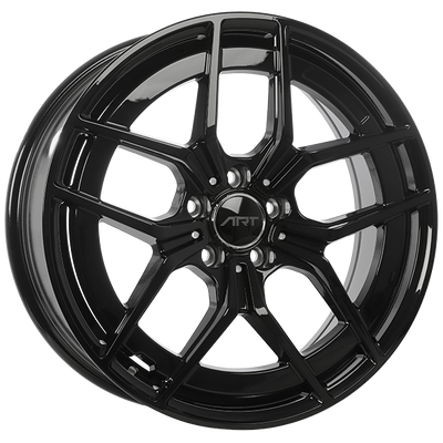 Art Replica Wheels - Replica 308 - Black - Gloss Black - 18" x 7.5", 33 Offset, 5x112 (Bolt pattern), 66.6mm HUB