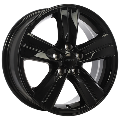 Art Replica Wheels - Replica 317 - Black - Gloss Black - 16" x 6.5", 38 Offset, 5x105 (Bolt pattern), 56.6mm HUB