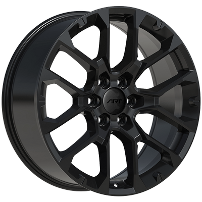 Art Replica Wheels - Replica 331 - Black - Gloss Black - 22" x 9", 28 Offset, 6x139.7 (Bolt pattern), 77.8mm HUB