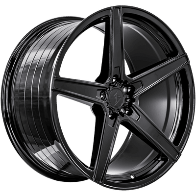 Sentali - Street SS4 - Black - Gloss Black - 20" x 10.5", 20 Offset, 5x115 (Bolt pattern), 71.6mm HUB
