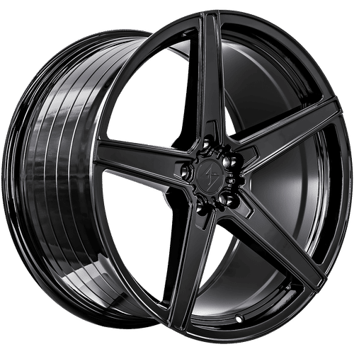 Sentali - Street SS4 - Black - Gloss Black - 22" x 10.5", 28 Offset, 5x127 (Bolt pattern), 71.6mm HUB