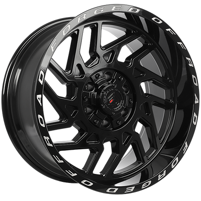 Forged Offroad - XR103 - Black - Gloss Black - Milled Lip - 20" x 10", -19 Offset, 6x135/139.70 (Bolt pattern), 87.1mm HUB
