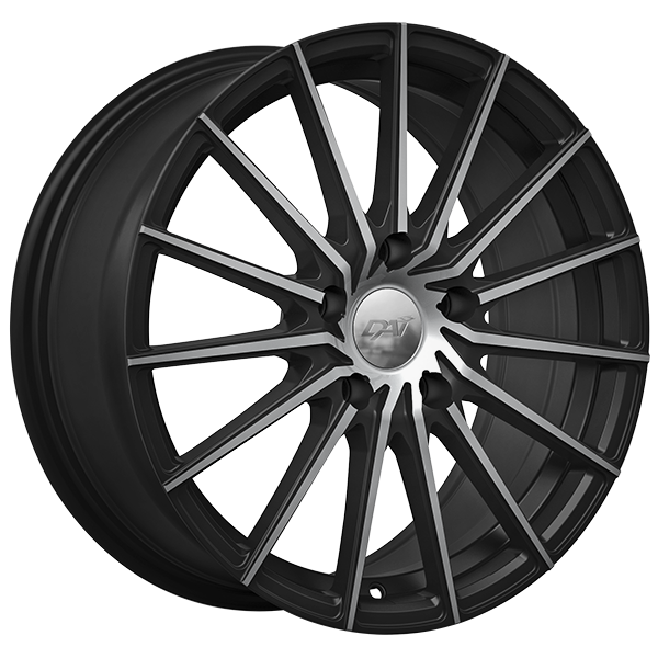 DAI Alloys - Specter - Black - Gloss Black - Machined Face - 15" x 6.5", 40 Offset, 5x114.3 (Bolt pattern), 67.1mm HUB