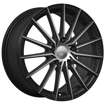 DAI Alloys - Specter - Black - Gloss Black - Machined Face - 16" x 7", 40 Offset, 4x100 (Bolt pattern), 73.1mm HUB