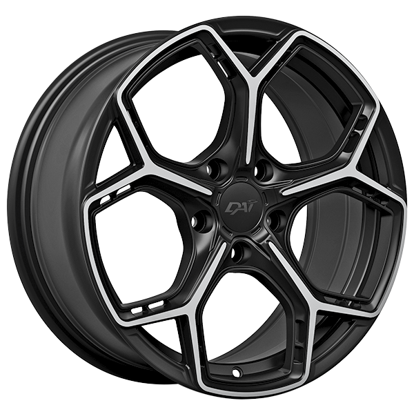 DAI Alloys - Widow - Black - Gloss Black - Machined Face - 16" x 7", 40 Offset, 5x100 (Bolt pattern), 73.1mm HUB