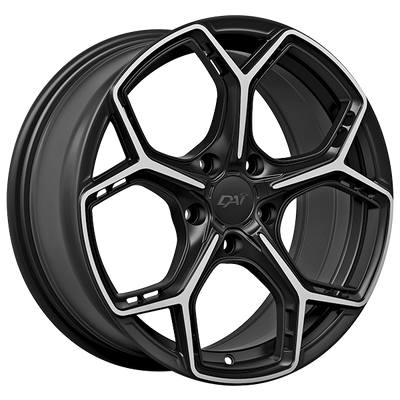 DAI Alloys - Widow - Black - Gloss Black - Machined Face - 16" x 7", 40 Offset, 5x114.3 (Bolt pattern), 67.1mm HUB