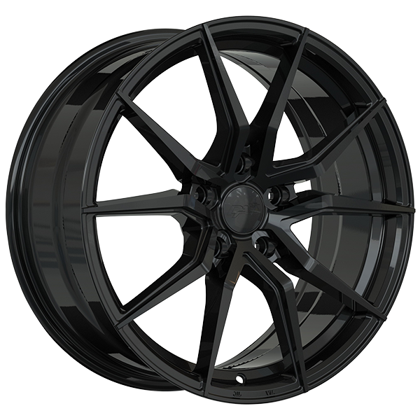 DAI Alloys - Conceptor - Black - Gloss Black - 17" x 7", 45 Offset, 5x114.3 (Bolt pattern), 64.1mm HUB