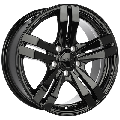 DAI Alloys - Target - Black - Gloss Black - 15" x 6.5", 40 Offset, 5x114.3 (Bolt pattern), 67.1mm HUB