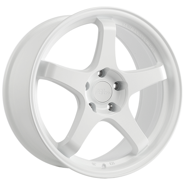 720 Form - FF6 - White - Satin White - 18" x 8.5", 35 Offset, 5x114.3 (Bolt pattern), 73.10mm HUB