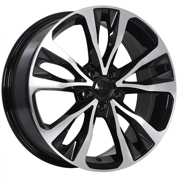 Art Replica Wheels - Replica 126 - Black - Gloss Black - Machined Face - 16" x 6.5", 40 Offset, 5x100 (Bolt pattern), 54.1mm HUB