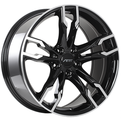 Art Replica Wheels - Replica 165 - Black - Gloss Black - Machined Face - 18" x 8", 35 Offset, 5x120 (Bolt pattern), 72.6mm HUB
