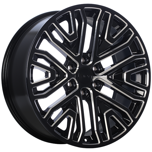 Art Replica Wheels - REPLICA 176 - Black - Gloss Black - Milled Edge - 20" x 9", 24 Offset, 6x139.7 (Bolt pattern), 77.80mm HUB