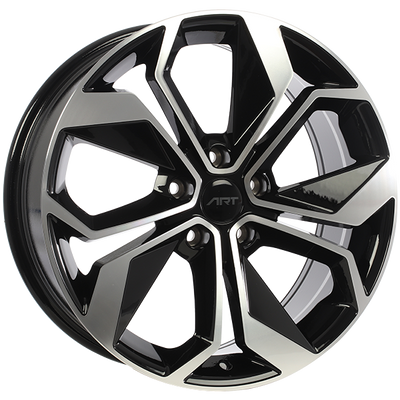 Art Replica Wheels - Replica 309 - Black - Gloss Black - Machined Face - 15" x 6.5", 40 Offset, 5x100 (Bolt pattern), 73.1mm HUB