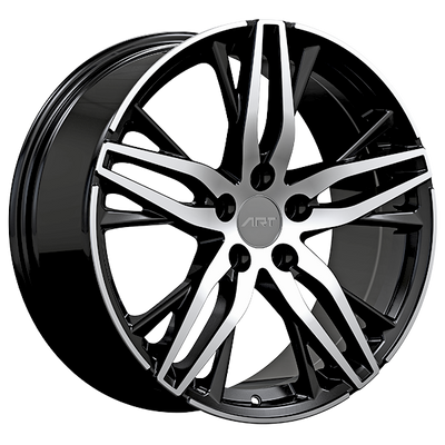 Art Replica Wheels - Replica 332 - Black - Gloss Black - Machined Face - 19" x 8.5", 45 Offset, 5x114.3 (Bolt pattern), 64.1mm HUB