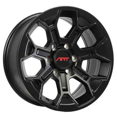 Art Replica Wheels - Replica 337 - Black - Satin Black - 17" x 8", 5 Offset, 6x139.7 (Bolt pattern), 106.1mm HUB