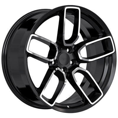 Art Replica Wheels - Replica 348 - Black - Satin Black - Machined Face - 20" x 9.5", 15 Offset, 5x115 (Bolt pattern), 71.5mm HUB