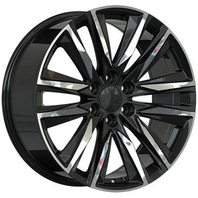 Art Replica Wheels - Replica 354 - Black - Gloss Black - Machined Face Duracoat - 22" x 9", 28 Offset, 6x139.7 (Bolt pattern), 77.8mm HUB