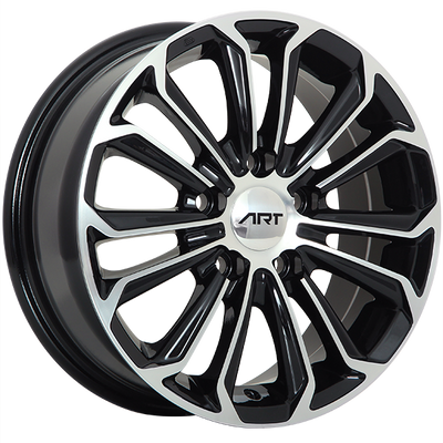 Art Replica Wheels - Replica 95 - Black - Gloss Black - Machined Face - 16" x 6.5", 40 Offset, 5x100 (Bolt pattern), 54.1mm HUB