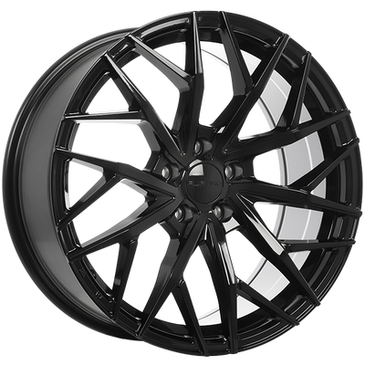 Ruffino Wheels - Atrax - Black - Gloss Black - 17" x 7.5", 39 Offset, 5x105 (Bolt pattern), 56.6mm HUB