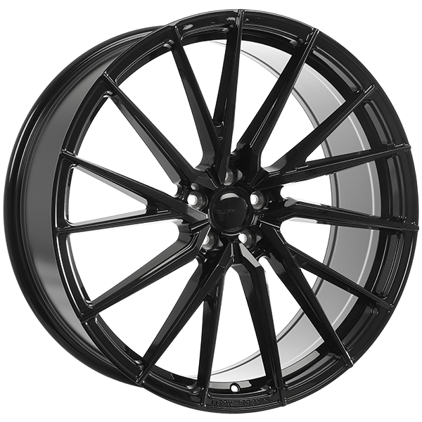 Ruffino Wheels - Central - Black - Gloss Black - 22" x 9", 25 Offset, 5x127 (Bolt pattern), 71.5mm HUB