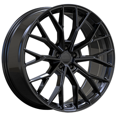 Ruffino Wheels - Alpine - Black - Gloss Black - 22" x 9", 35 Offset, 5x112 (Bolt pattern), 66.6mm HUB