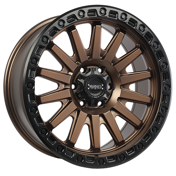 Ruffino Hard - Blaze - Bronze - Satin Bronze Face - Satin Black Lip - 18" x 9", 20 Offset, 5x139.7 (Bolt pattern), 77.8mm HUB
