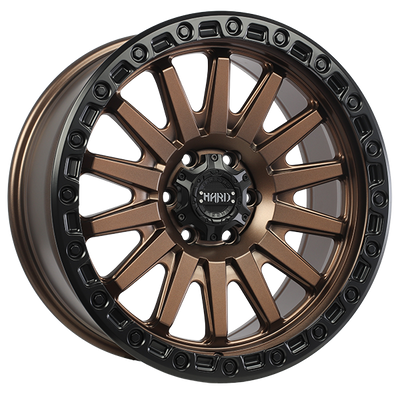 Ruffino Hard - Blaze - Bronze - Satin Bronze Face - Satin Black Lip - 18" x 9", 25 Offset, 6x135 (Bolt pattern), 87.1mm HUB