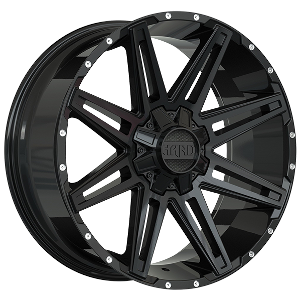 Ruffino Hard - Phantom - Black - Gloss Black - 20" x 9", 20 Offset, 5x127/139.7 (Bolt pattern), 77.8mm HUB