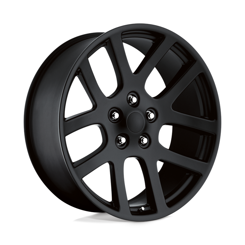 OE Creations - PR107 - Black - SEMI GLOSS BLACK - 22" x 9", 18 Offset, 5x115 (Bolt Pattern), 71.5mm HUB