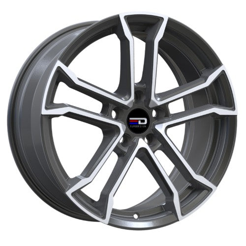 Euro Design - Monaco - Gunmetal - Gunmetal Polished - 18" x 8", 42 Offset, 5x114.3 (Bolt Pattern), 60.1mm HUB
