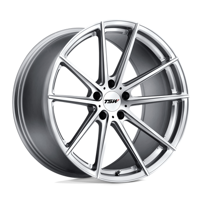 TSW Wheels - BATHURST - Silver - SILVER WITH MIRROR CUT FACE - 20" x 10.5", 25 Offset, 5x114.3 (Bolt Pattern), 76.1mm HUB