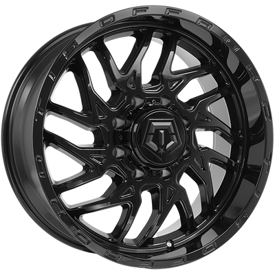 TIS Wheels - 544GB - Black - Gloss Black - 20" x 9", 17 Offset, 8x165.1 (Bolt pattern), 125.20mm HUB