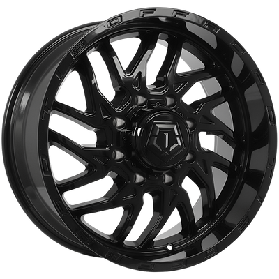 TIS Wheels - 544GB - Black - Gloss Black - 20" x 9", 17 Offset, 8x180 (Bolt pattern), 124.30mm HUB