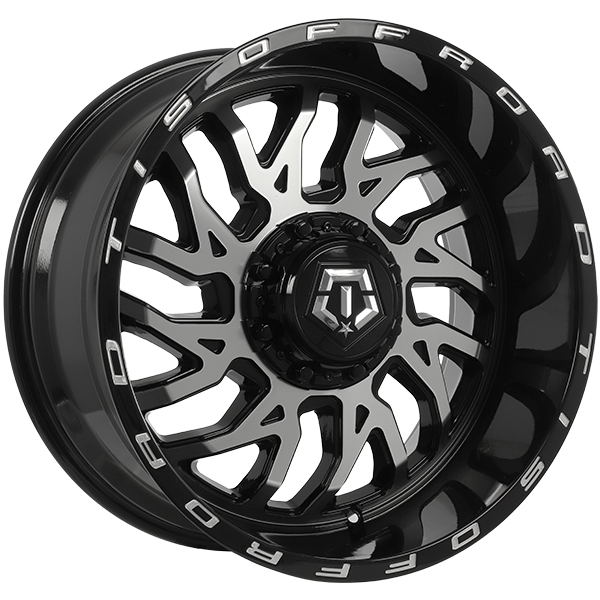 TIS Wheels - 544MB - Black - Gloss Black - Machined Face - 20" x 10", -25 Offset, 6x135/139.7 (Bolt pattern), 108.10mm HUB