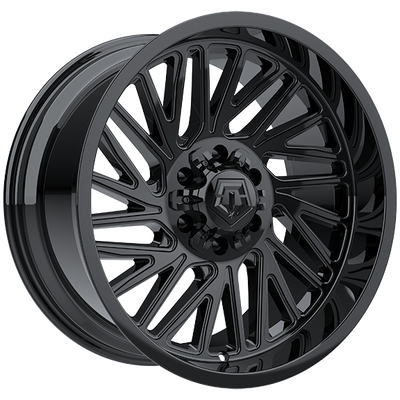 TIS Wheels - 553B - Black - Gloss Black - 22" x 10", -12 Offset, 8x165.1 (Bolt pattern), 125.20mm HUB