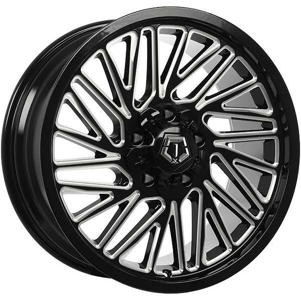 TIS Wheels - 553BM - Black - Gloss Black - Milled Edge - 20" x 9", 18 Offset, 5x127/139.7 (Bolt pattern), 87.10mm HUB