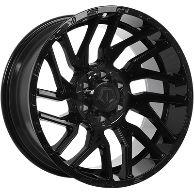 TIS Wheels - 554B - Black - Gloss Black - 20" x 10", -19 Offset, 6x135/139.7 (Bolt pattern), 108.10mm HUB
