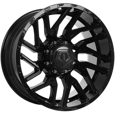 TIS Wheels - 554B - Black - Gloss Black - 20" x 10", -19 Offset, 8x165.1 (Bolt pattern), 125.20mm HUB