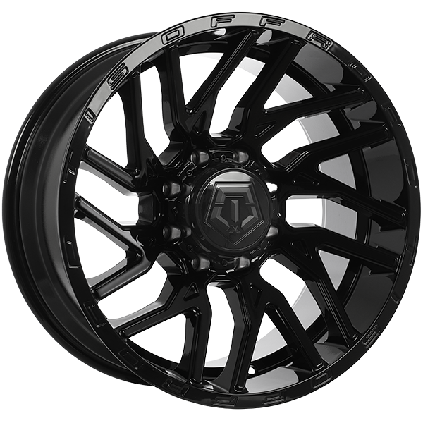 TIS Wheels - 554B - Black - Gloss Black - 20" x 10", -19 Offset, 8x165.1 (Bolt pattern), 125.20mm HUB