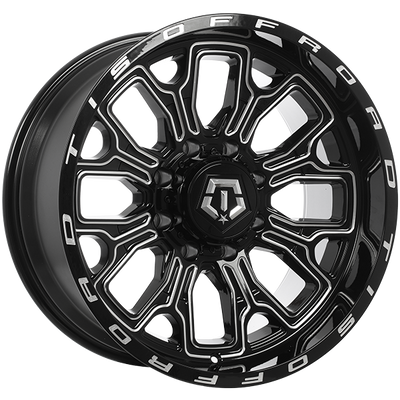 TIS Wheels - 560BM - Black - Gloss Black - Milled Edge - 20" x 10", -19 Offset, 8x170 (Bolt pattern), 125.20mm HUB