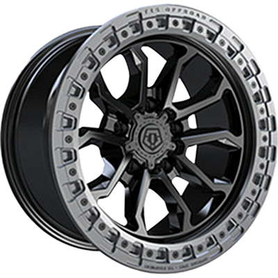 TIS Wheels - 556BA - Black - Satin Black - Anthracite Lip - 20" x 9", 18 Offset, 6x139.7 (Bolt pattern), 106.2mm HUB