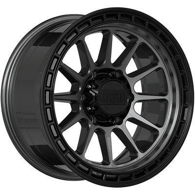 Ruffino HARD - MOJAVE - Grey - Satin Grey - Black Lip - 17" x 8.5", -6 Offset, 6x139.7 (Bolt pattern), 93.1mm HUB