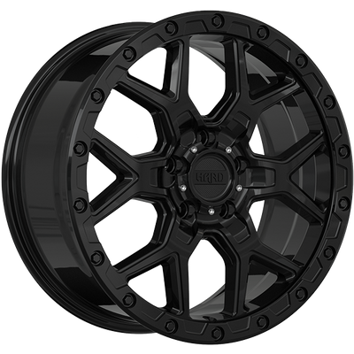 Art Replica Wheels - GRIP - Black - Gloss Black - 18" x 8", 45 Offset, 5x120 (Bolt pattern), 64.1mm HUB