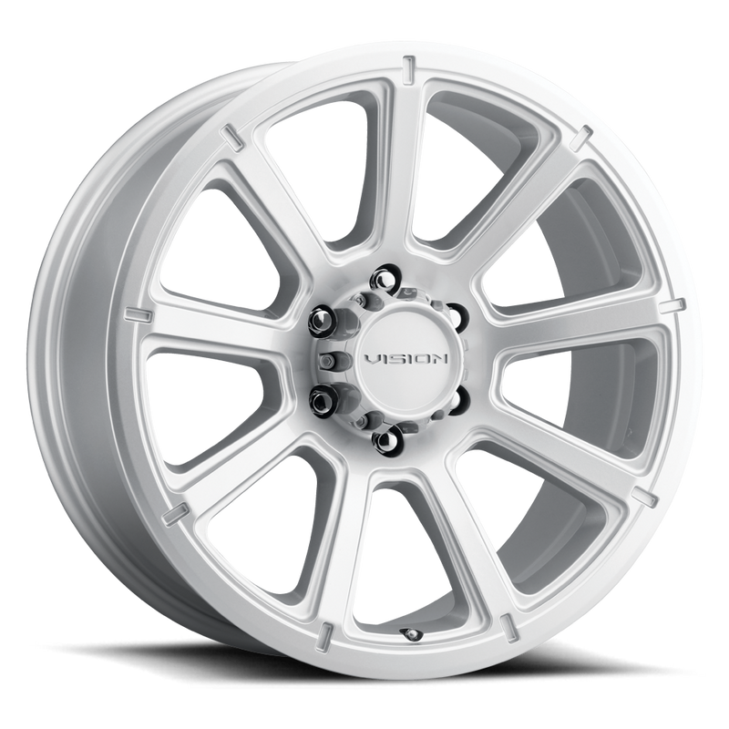 Vision Wheel Off-Road - 353 TURBINE - Silver - WINTER PAINT-SILVER( SALT RESISTANT) - 20" x 9", 18 Offset, 6x139.7 (Bolt Pattern), 106.2mm HUB