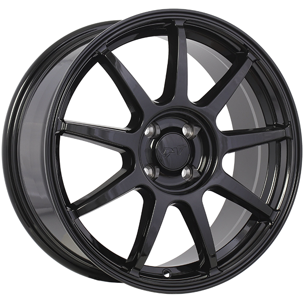 Dai Alloys - REV - Black - Gloss Black - 17" x 7.5", 40 Offset, 4x100 (Bolt pattern), 73.1mm HUB