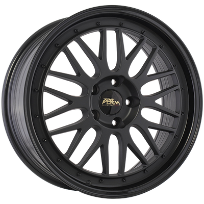 720 Form - FF14 - Black - Satin Black - Gloss Black Lip - 18" x 8", 35 Offset, 5x114.3 (Bolt pattern), 67.1mm HUB