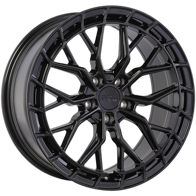 720 Form - FF19 - Black - Gloss Black - 18" x 8", 35 Offset, 5x112 (Bolt pattern), 66.6mm HUB